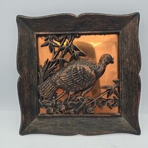 Vintage Coppercraft‎ Guild Framed 3D Pheasant Picture Wall Hanging Copper 4660
